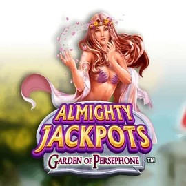 Almighty Jackpots: Garden of Persephone casino game by Novomatic – featured logo at RoyalsTiger Casino