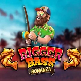 Bigger Bass Bonanza slot logo by Pragmatic Play at RoyalsTiger Casino