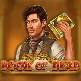 Book of Dead slot logo by Play'n GO at RoyalsTiger Casino