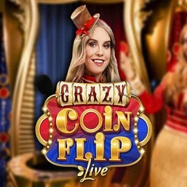 Crazy Coin Flip slot logo by Evolution at RoyalsTiger Casino