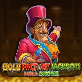 Gold Factory Jackpots Mega Moolah slot icon by Aurum Signature Studios, available at RoyalsTiger Casino