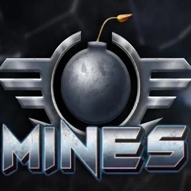 Mines slot logo by Turbo Games at RoyalsTiger Casino