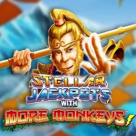 Stellar Jackpots with More Monkeys casino game by Lightning Box Game – featured logo at RoyalsTiger Casino