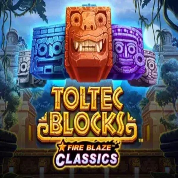 Fire Blaze: Toltec Blocks logo – Slots by Rarestone Gaming at RoyalsTiger Casino