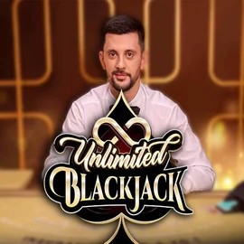 Unlimited Blackjack slot logo by Ezugi at RoyalsTiger Casino